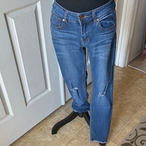 Indigo Rein Distressed Blue Skinny Jeans